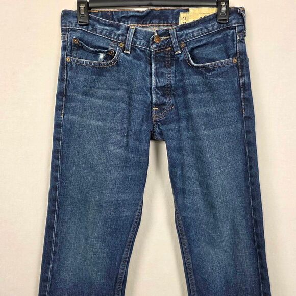 Hollister Button Fly Straight Jeans W31 L32 100% Cotton - Picture 3 of 13